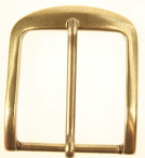 Belt Buckle Curved End Matt Brass Finish Width 40mm x Length 45mm (0009) - Shoe Repair Products/Fittings