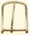 Belt Buckle Curved End Matt Steel Finish Width 35mm x Length 40mm (0017) - Shoe Repair Products/Fittings