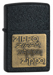 Zippo 362 Black Crackle, Zippo Brass emblem - Zippo/Zippo Lighters