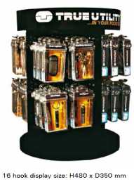 ..............True 16 Hook Rotating Display Stand & Stock Deal..............