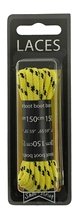 Shoe String Walking Boot Laces 150cm Yellow/Black Blister Pack Laces (Pack of 6)