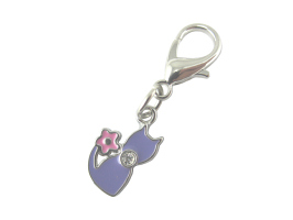 PC04 Pet Charm with Sweetie Cat Purple - Engravable & Gifts/Pet Charms