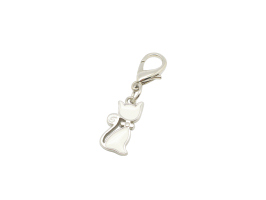 PC05 Pet Charm with Sweetie Cat White - Engravable & Gifts/Pet Charms