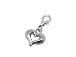 PC08 Pet Charm with Shiny Heart - Engravable & Gifts/Pet Charms