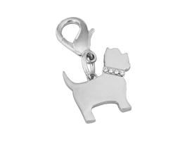 PC14 Pet Charm with Diamante Dog - Engravable & Gifts/Pet Charms