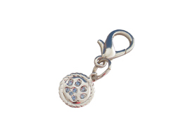 PC18 Pet Charm Pewter Crystal Paw