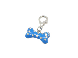 PC27 Pet Charm Crystal Bone Light Blue - Engravable & Gifts/Pet Charms