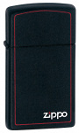Zippo 1618ZB 60001438 Slim Black W/zippo-border - Zippo/Zippo Lighters