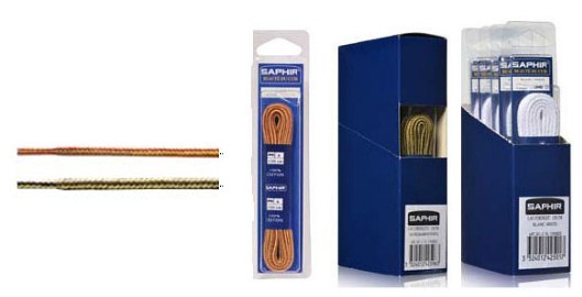 Saphir Laces 120cm Mixed Colour Cord Blister Pack (5pair)