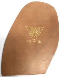 Gruben Oak Bark Leather 1/2 Soles with Logo 5mm (10 Pair) - Shoe Repair Materials/Leather Soles