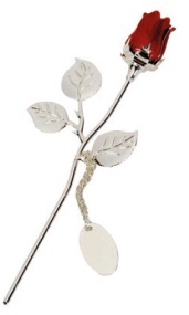 R7798B Rose Red Bud in Presentation Box Length 180mm - Engravable & Gifts/Gifts