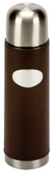 R3376 Brown Leather Covered Vacum Flask - Engravable & Gifts/Gifts