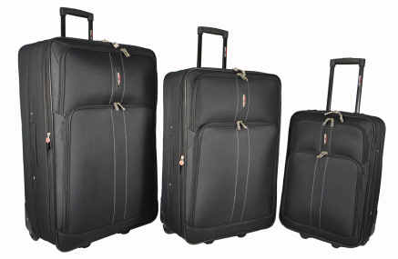 WG603 Black Trolley Case (Set of 3) 21/26/29 - Leather Goods & Bags/Luggage