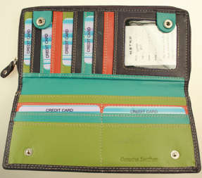 .....Metro DCPP509 Multi Coloured Leather Purse 19cm - Leather Goods & Bags/Purses