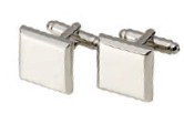 R8891 Square Cuff Links in display - Engravable & Gifts/Gifts