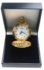 PW1G Golden Pocket Watch in Presentation Box - Engravable & Gifts/Gifts