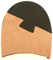 Gruben Leather 1/4 Rubbers 8mm Dove Tail (10 pair) - Shoe Repair Materials/Heels-Mens