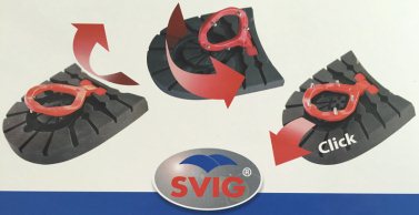 Svig Rotor Trekking Heel No 4 Black (pair) Rotating metal spikes.