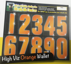 ..........High Viz Orange Wheelie Bin Numbers 175mm (Wallet 150 assorted)