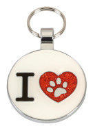 R5582 I Heart Paw Print Pet tag - Engravable & Gifts/Pet Tags