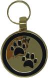 R5594 Paw Print Gold Pet Tag - Engravable & Gifts/Pet Tags