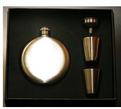X57040 Hip Flask 5oz Round - Engravable & Gifts/Flasks