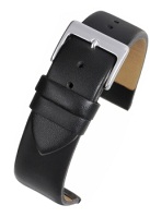 W100 Black Calf Leather Watch Strap Matt Finish with Nubuck Lining - Watch Straps/Main Range