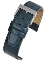 W103S Blue Calf Leather Stitched Watch Strap Matt Finish