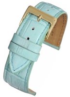 WH883 Light Blue Croc Grain Leather Strap - Watch Straps/Main Range