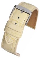 WH885 Cream Croc Grain Leather Watch Strap