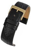 WH500 Black Super Croc Grain Leather Watch Strap