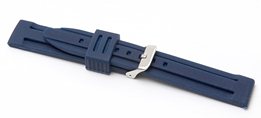 8003 Blue Silicone Divers Watch Strap - Watch Straps/Rubber & Silicone