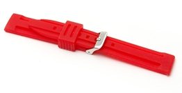 8007 Red Silicone Divers Watch Strap - Watch Straps/Rubber & Silicone