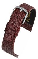 W402 Burgundy Lizard Grain Leather Watch Strap