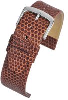 W405 Light Brown Lizard Grain Leather Watch Strap