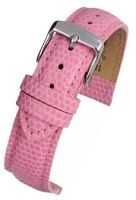 W409 Pink Lizard Grain Leather Watch Strap