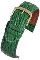 W154 Padded Shark Grain Green Leather Watch Strap - Watch Straps/Main Range