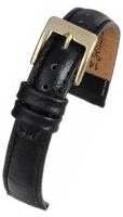 WH1010 Black Calf Ostrich Grain Leather Watch Straps - Watch Straps/Main Range