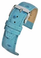 WH1113 Light Blue Calf Ostrich Grain Leather Watch Straps - Watch Straps/Main Range