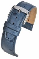 WH1013 Blue Calf Ostrich Grain Leather Watch Straps