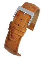 WH101 Tan Calf Ostrich Grain Leather Watch Straps - Watch Straps/Main Range