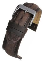 W972 Brown Suede Padded Leather Watch Strap