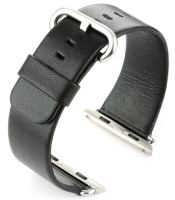 APL-BLK Leather Strap to fit Apple Smart Watch Black - Watch Accessories & Batteries/Lithium Batteries