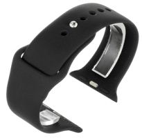 APLSI-BLK Silicone Strap Black to fit Apple Smart Watch - Watch Accessories & Batteries/Lithium Batteries