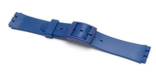SW-12G Mens 17mm Blue Plastic Watch Strap - Watch Straps/Rubber & Silicone