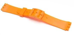 SW-15G Mens 17mm Orange Plastic Watch Strap - Watch Straps/Rubber & Silicone