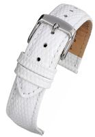 W404 White Lizard Grain Leather Watch Strap - Watch Straps/Main Range