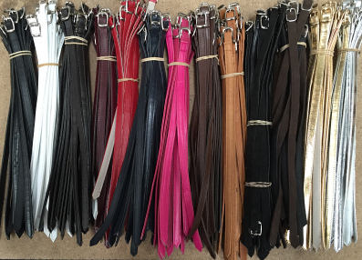 Leather Shoe Straps with Buckle (pair) 10mm wide 30cm Long - Shoe Repair Products/Elastic & Strapping