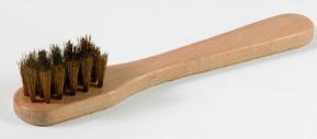 VI07-OTT Natural Wood Brass Wire Suede Brush - Shoe Care Products/Shoe Brushes