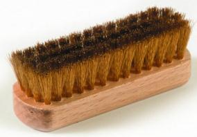 VI04-OTT NATURAL WOOD BRASS Wire Suede Brush 9cm - Shoe Care Products/Shoe Brushes